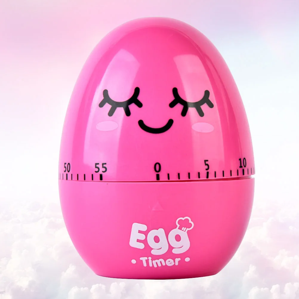 

1 pc Egg Shape Mechanical Timer 3 Inch Plastic Countdown Kitchen Cook Timer For Baking Cooking Eggs Pancakes Cakes Household