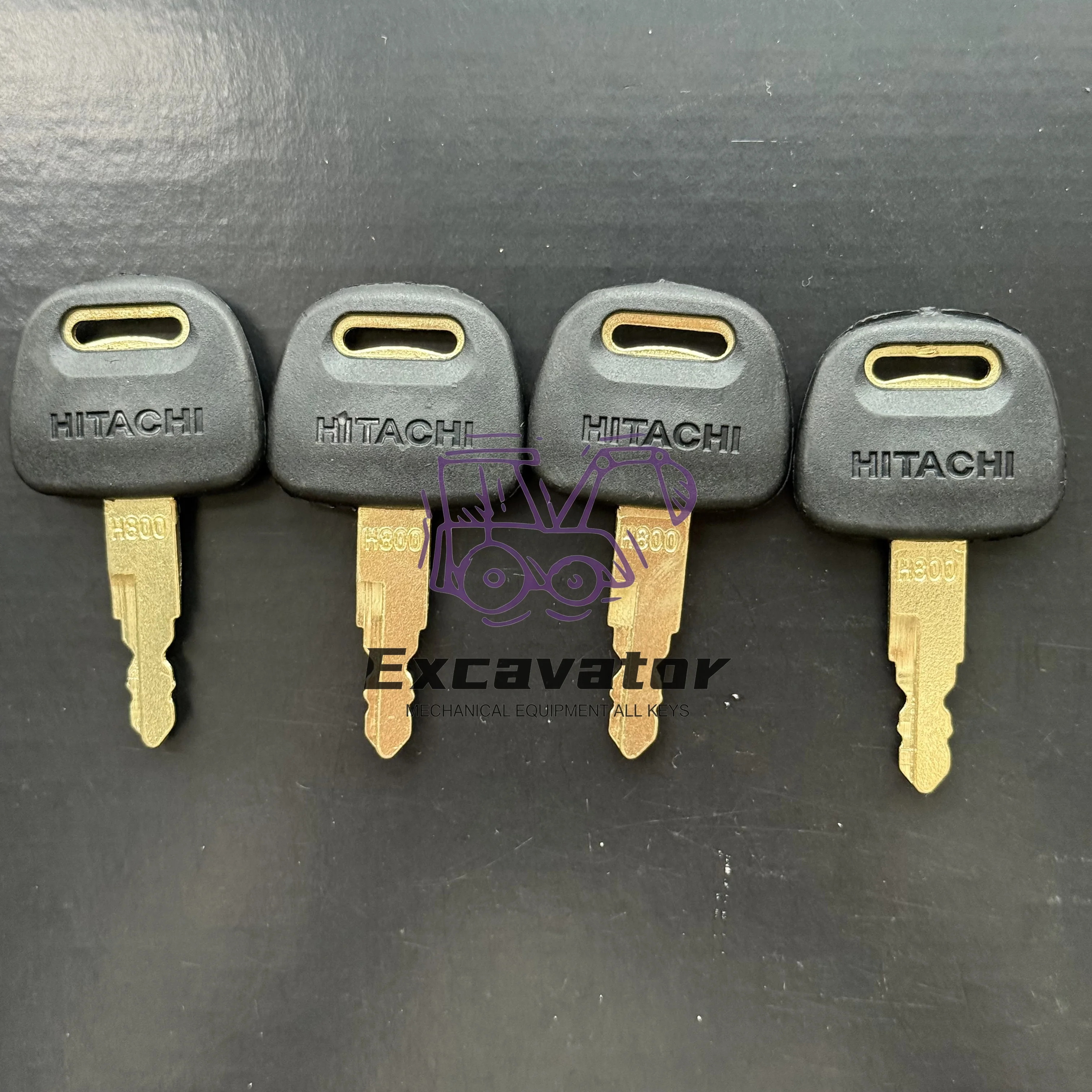H800 Universal Ignition & Door Keys - Compatible with Hitachi ZAX60 ZAX70 ZAX120 ZAX200 ZAX210 Excavators