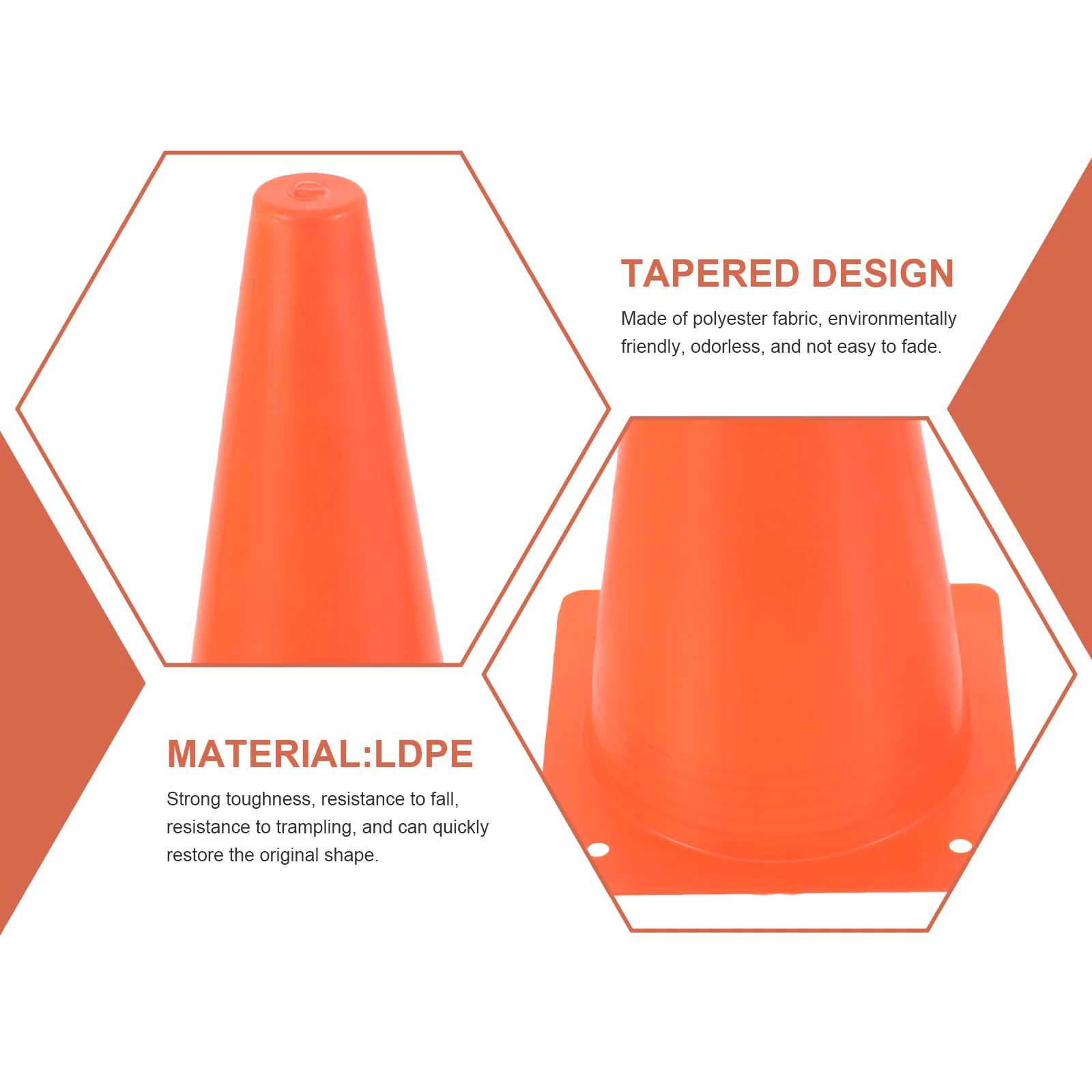 Cones for Soccer Practice Safety Football Road Obstacle Flag Bucket Driving Training Field