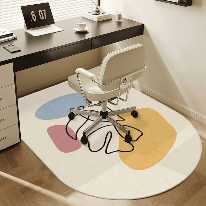 VIKAMA Color Geometry Color Block Game Table, Chair, Carpet Anti slip Sound Absorbing Soft Carpet Abstract Lines Home Decoration