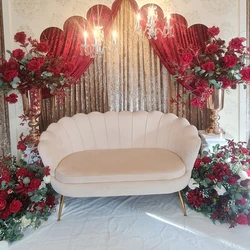 Royal loveseat couple throne wedding sofa for bride and groom  for wedding backdrop stage decoration1333