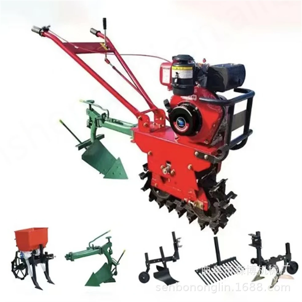 

Heavy-Duty 180 High-Power Crawler Micro-Tiller Hand-Held Chain-Track Rotary Tiller Core Engine Deep Tillage Cultivator