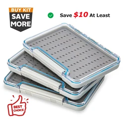 Goture Waterproof Fly Fishing Lure Storage Boxes Case Container Transparent ABS Plastic Fish Hook Box Fishing Tackle Accessory