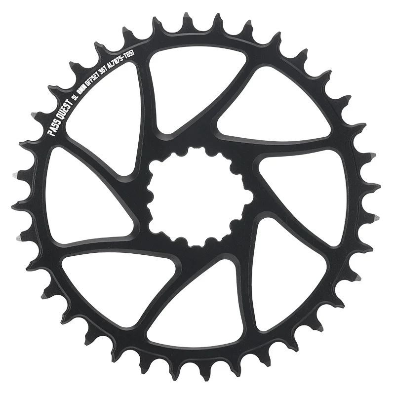 PASS QUEST 0mm Offset Chainring Wide Narrow Teeth Chainwheel 28/30/32/34/36/38T Round/Oval Disc for SRAM NX GX XX1 Eagle