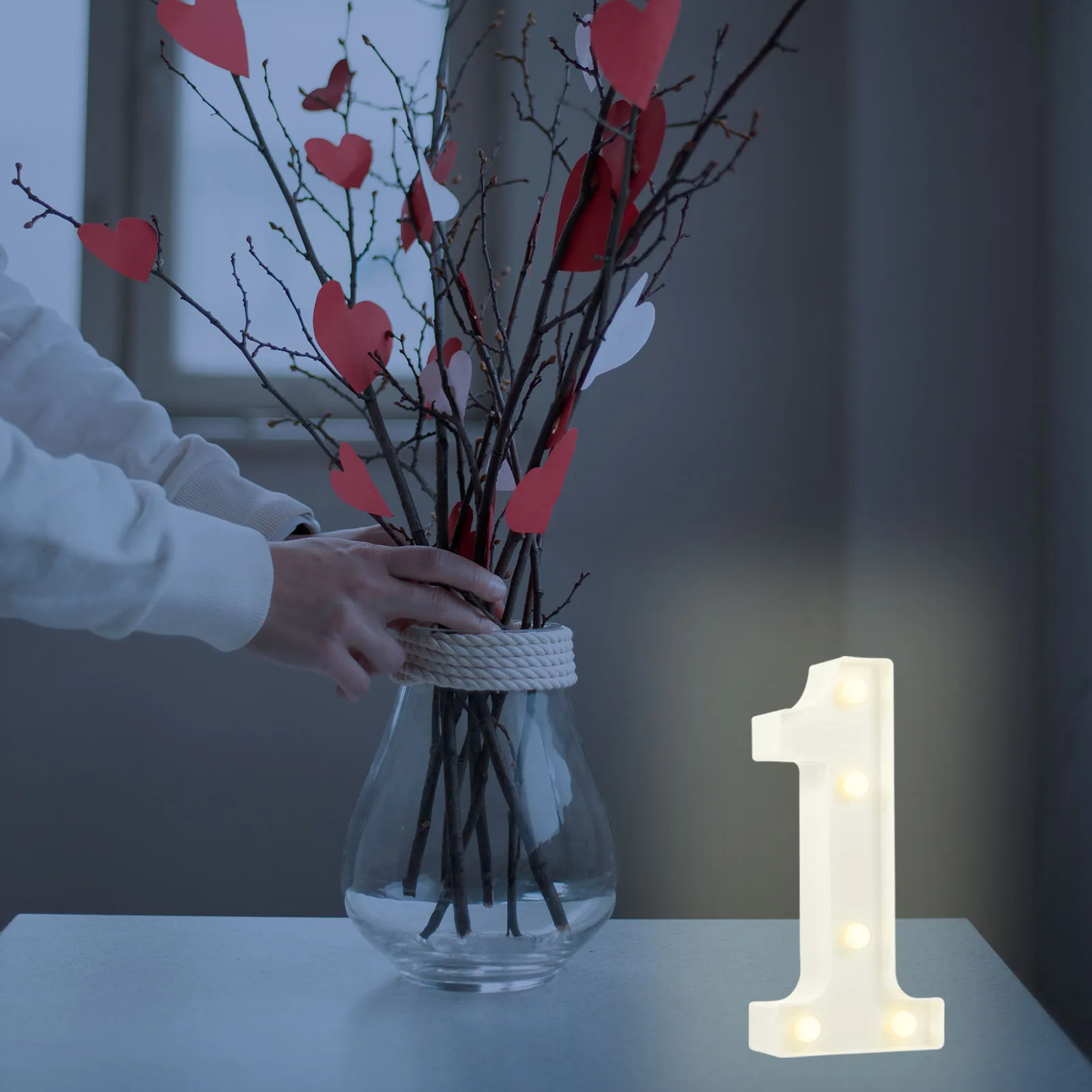 

Lamp Romantic Proposal Birthday Decor Light Up Number Safe Material Party Light Up Number Fun Atmosphere