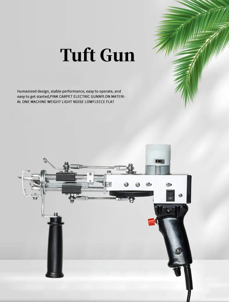 Black Tufting Gun DIY Handmade Carpet Gun Plush Cutting 2-in-1 Electric Carpet Plush Gun