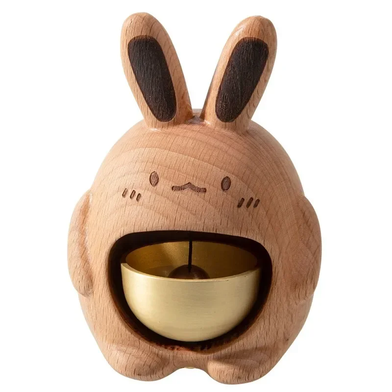 Rabbit doorbell bell copper bell dopamine wind chime decorative pendant opens at home Japanese healing ornament