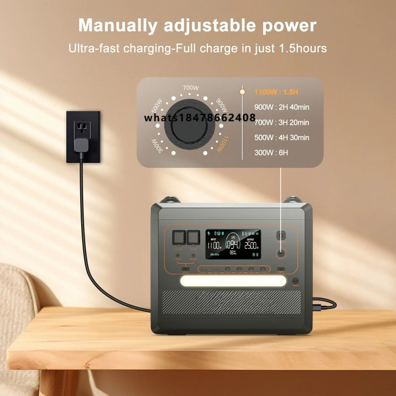 

Uninterruptible power supply Q2402M portable power station 2500 generator 2304wh lithium iron phosphate battery 1200 watt system