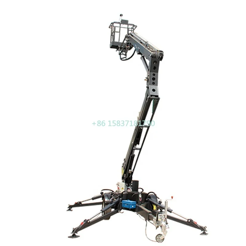 توضيح Manlift مجنزرة قابل للقطر بوم رفع رافعة صغيرة الكرز المنتقى العنكبوت رافعة مفصلية بوم رفع منصة لإسبانيا