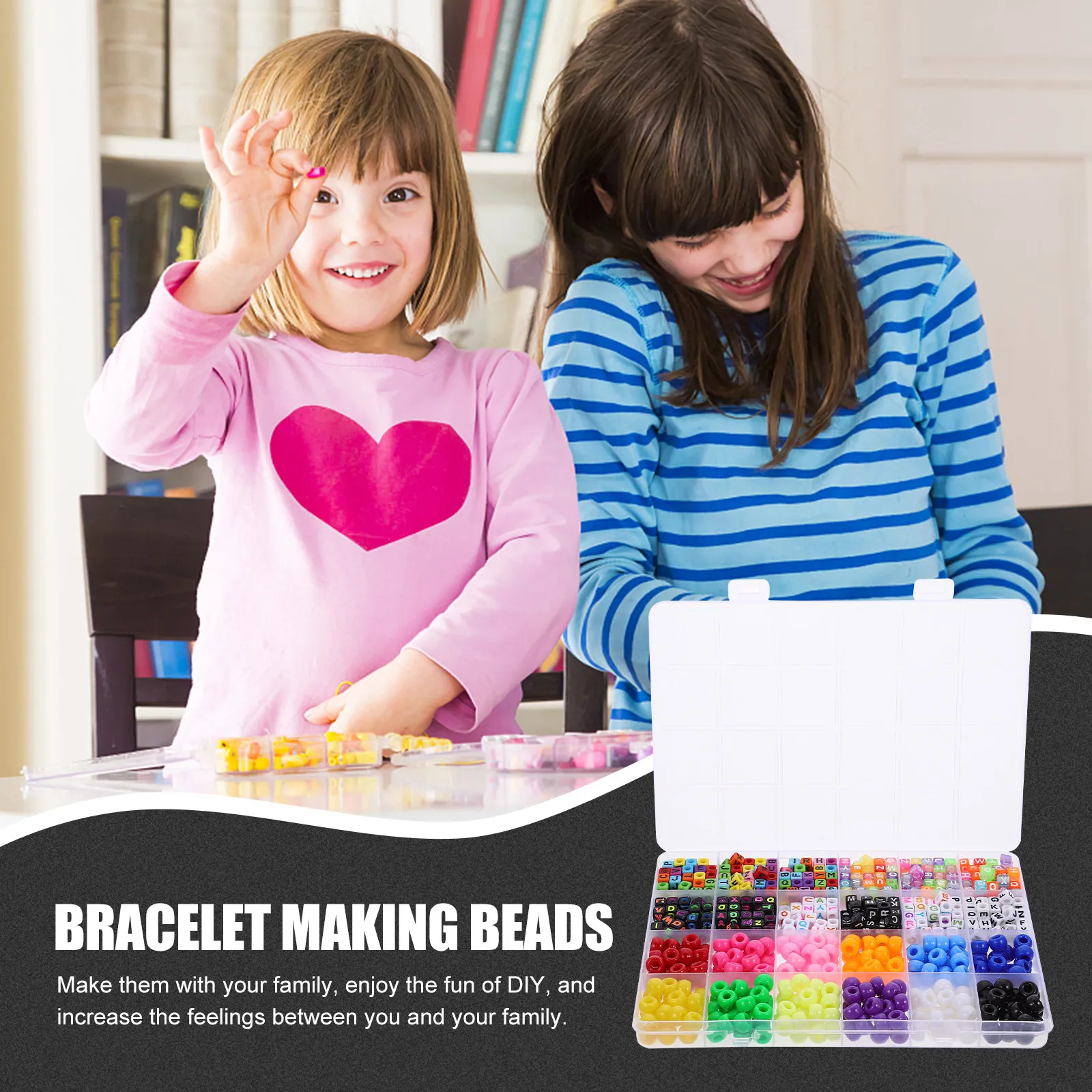 カラフルなプラスチック製アルファベットビーズキット1セット、 - Jewelry Making Kits For Kids のレビューと価格