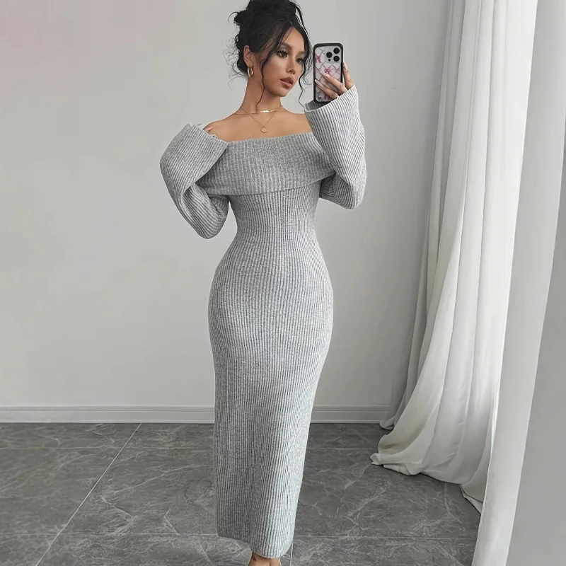 

Spring Women'S New Long Sleeve Sweater Dress Long Dress