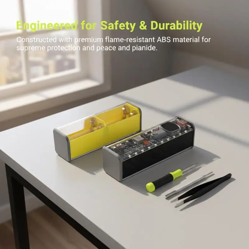 DIY 8 Cell 18650 Power Bank Case PD45W Fast Charging Battery Storage Box Easy Assembly for Car Travel Outdoor Events