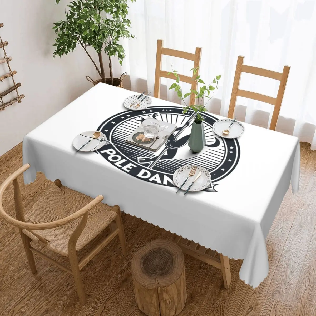 Pole Dance - Perfect For Evry Pole Dance Lovers Rectangular Tablecloth Waterproof Table Cover for Dining Events Table Cloth