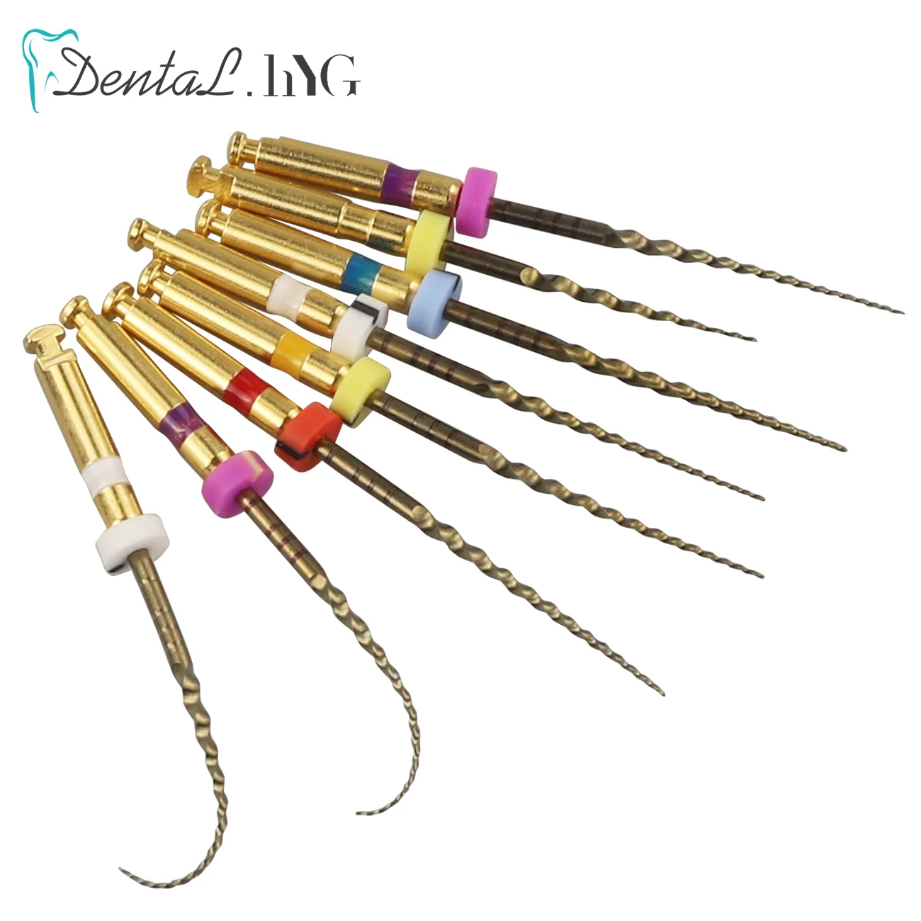 

21mm/25mm Dental Root Canal File Gold Endo Rotary Super Files Golden Endodontic Files 25mm Nickel Titainium Instrument Dentistry