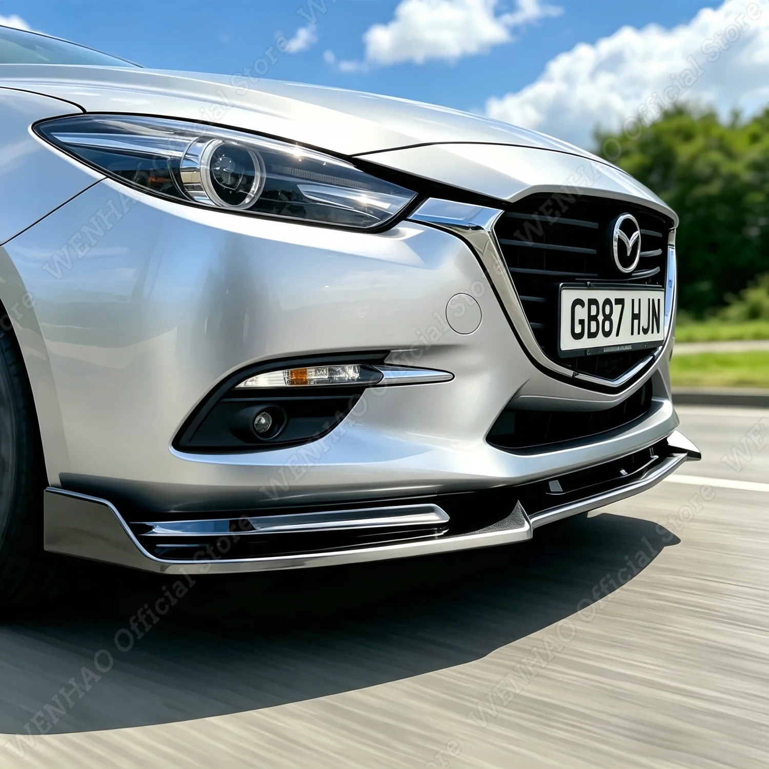 

3Pcs Gloss Black Car Front Bumper Lip Splitter For Mazda 3 Axela 2014 2015 2016 2017 2018 2019 Exterior Pare Tuning Body Kits