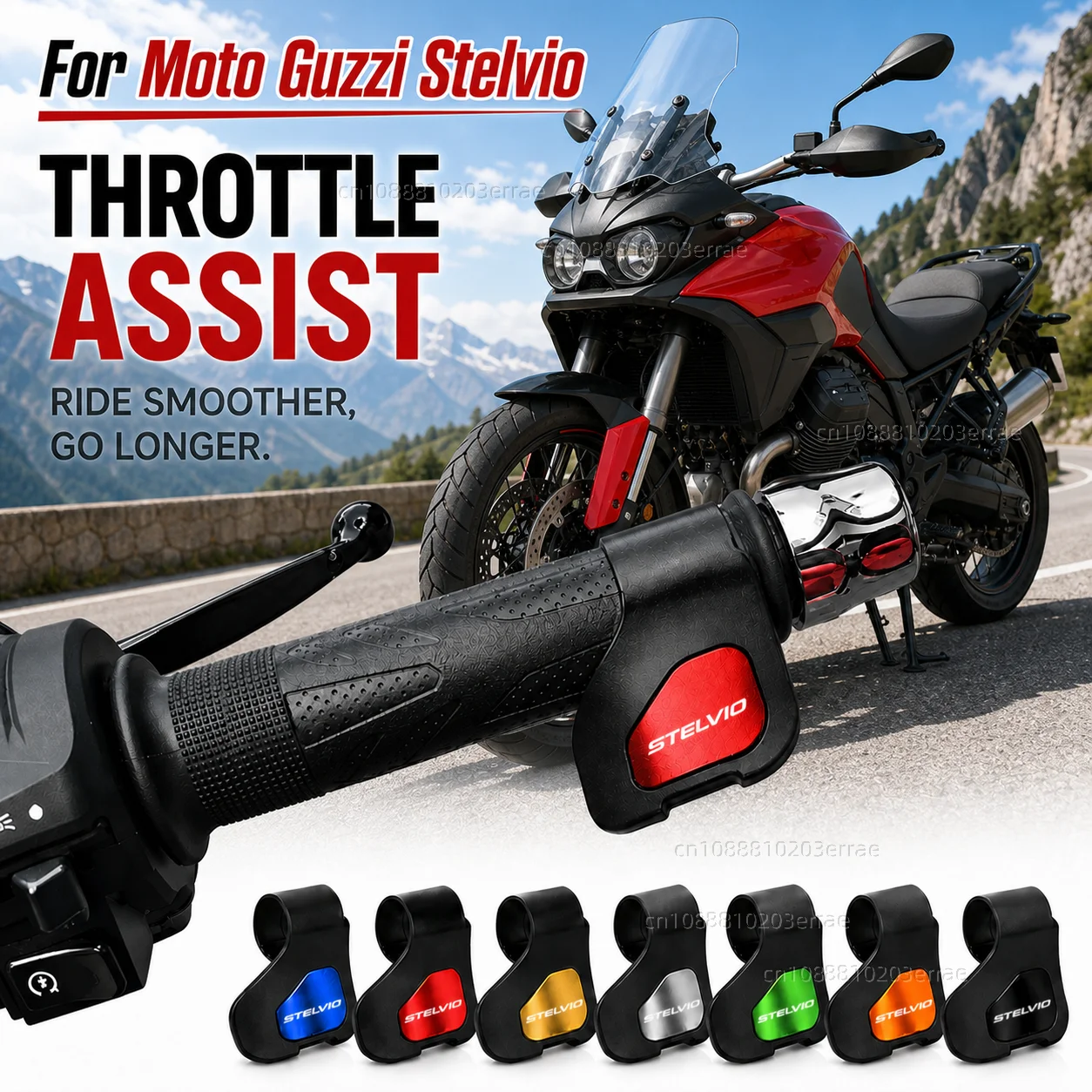 

For Moto Guzzi Stelvio 2008-2016 2024 Touring Adventure Motorcycle Throttle Assistant Clip Labor Saver Acceleration Labor-saving
