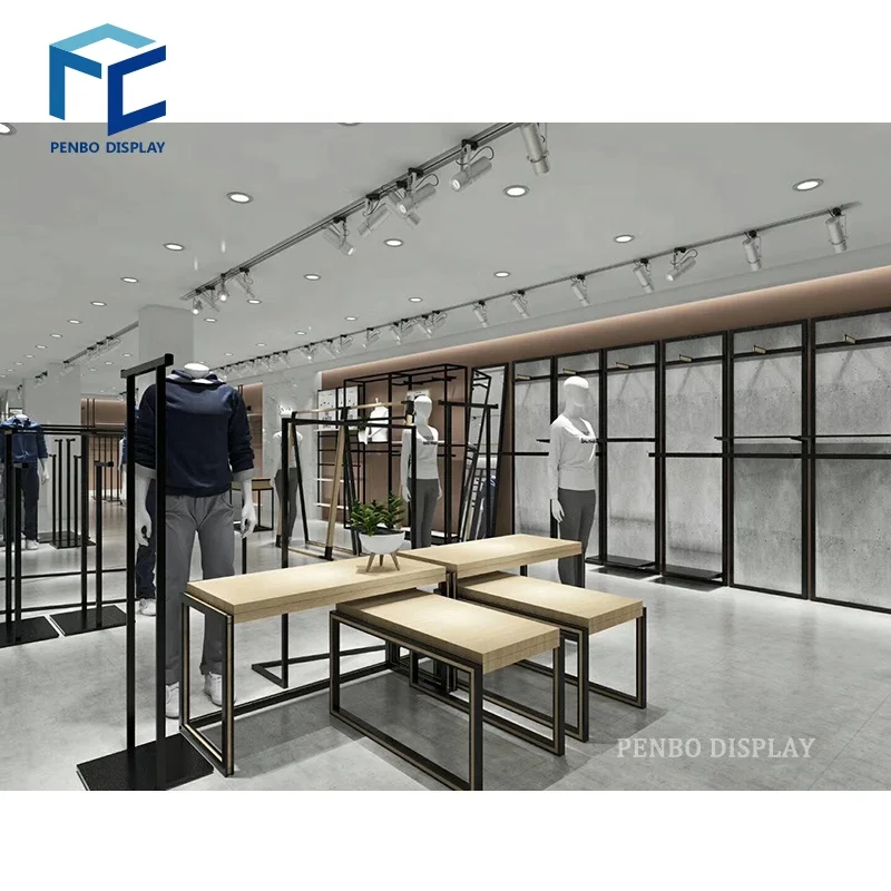 custom.Custom Stainless Steel Cloth Store Display Design Man Clothes Display Racks Metal Retail Men's Wear Shop Clothing Rack