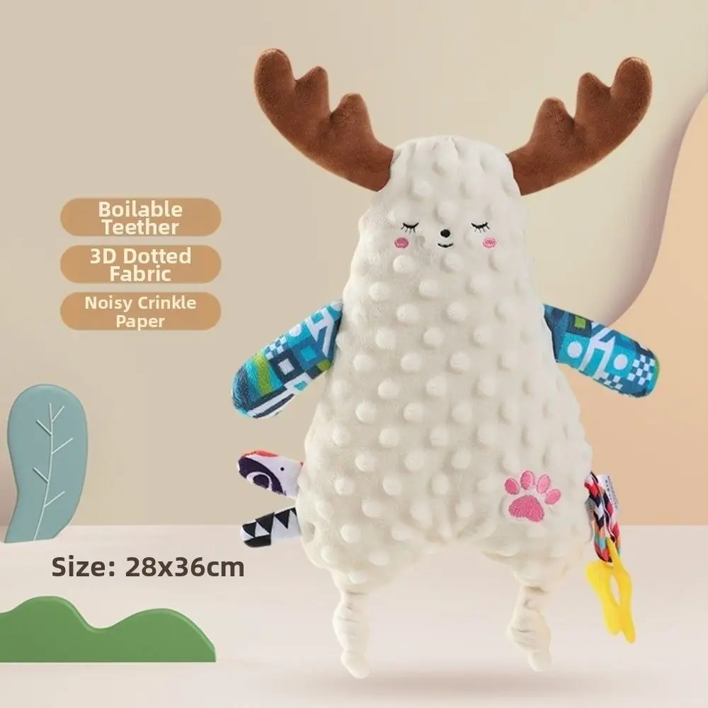 Léon lapin bébé couette doux mignon Animal Placate poupées grinçant résistant à l'usure Animal apaisant Placate serviette fille garçon