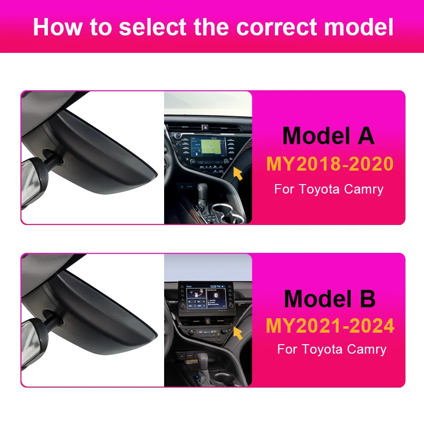 4K Dash Cam for Toyota Camry 8th Gen XV70 2018-2024, OEM-Style Design Car DVR, Night Vision, Loop Recording, Dashcam for Camry