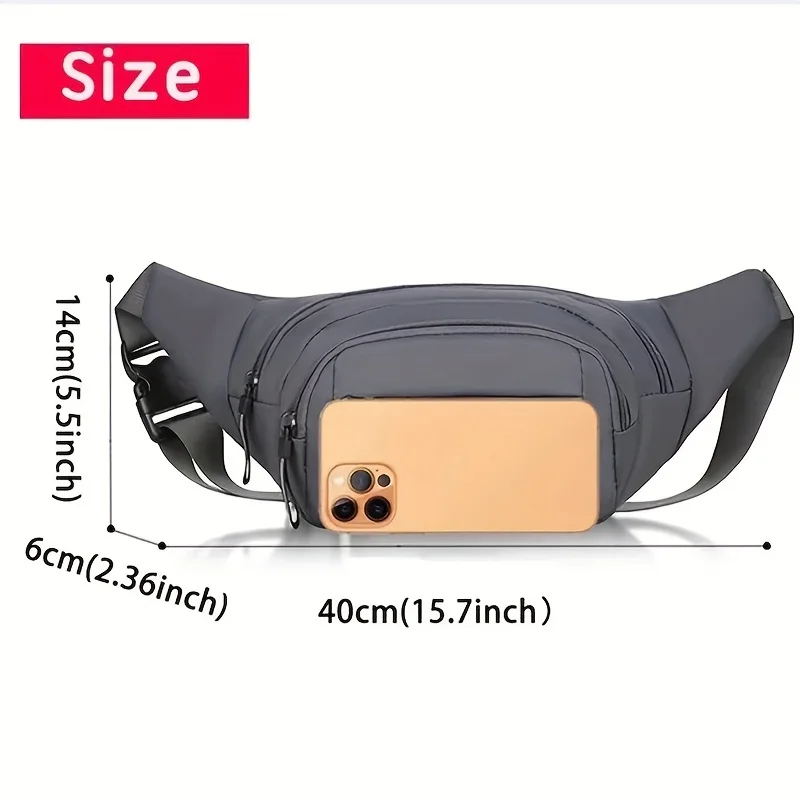 1PC Sports Waist Bag, Men's Work Wear Resistant Chest Bag, Multifunctional Bag