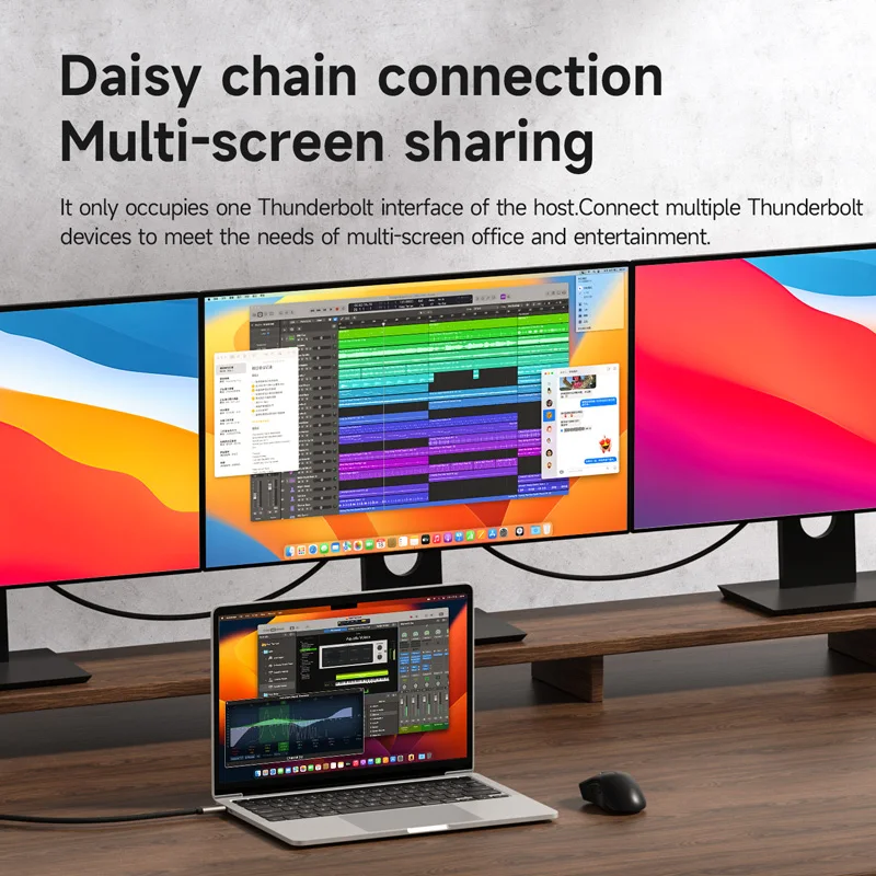 Kabel Hagibis TBT5 Super Miękki USB C, Szybkość transmisji 120 Gbps, Szybkie ładowanie 240 W, Obsługa wideo 16K/8K, Kompatybilny z Thunderbolt 4 — zdjęcie produktu 5