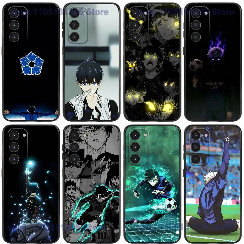 A-Anime Blue Lock Telefoonhoesje Voor Samsung Galaxy A32,21s,22,31,52,53,72,73,Note20,8,9,10 Zachte Siliconen Zwarte Cover