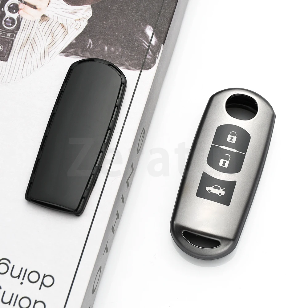 

Чехол для автомобильного ключа Gun Grey Auto Keyless Protector для Mazda CX-5, CX5, CX7, CX-9, CX8, 2, 3, 5, 6, BL, BM, GJ, Atenza, Axela, Demio, CX-3, CX3