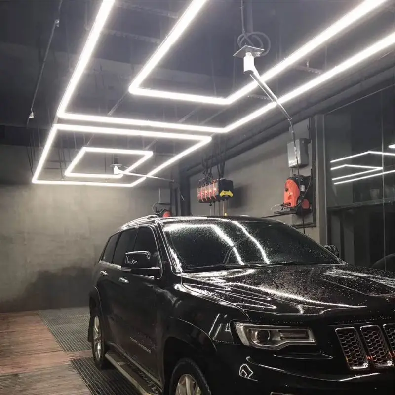 

Dimmable Rectangle Car Detailing Led Lights 2.5*4.8m For Garage Car Studio Led Work Light