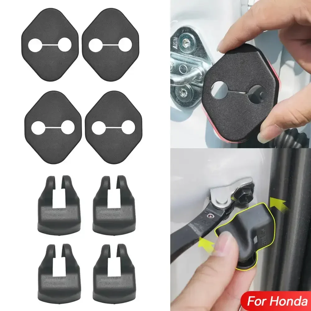 4X Car Door Lock Protector Cover Door Check Arm Protection Cover For Honda Fit Jazz Accord City Odyssey Crosstour CR-V CRV Civic