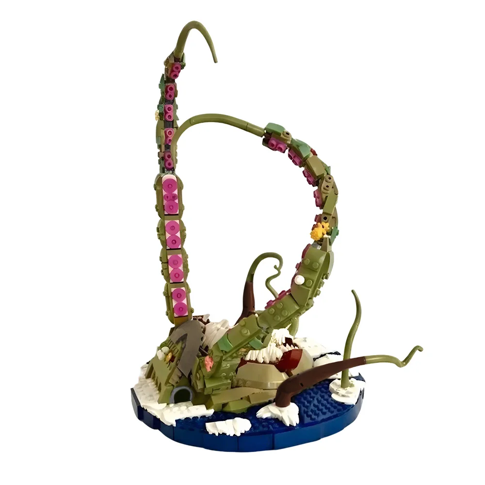 

MOC Kraken Building Blocks Kit Giant Octopus Tentacles Cthulhu Deep-Sea Monster Desk Decor Animal Toy Adult Gift