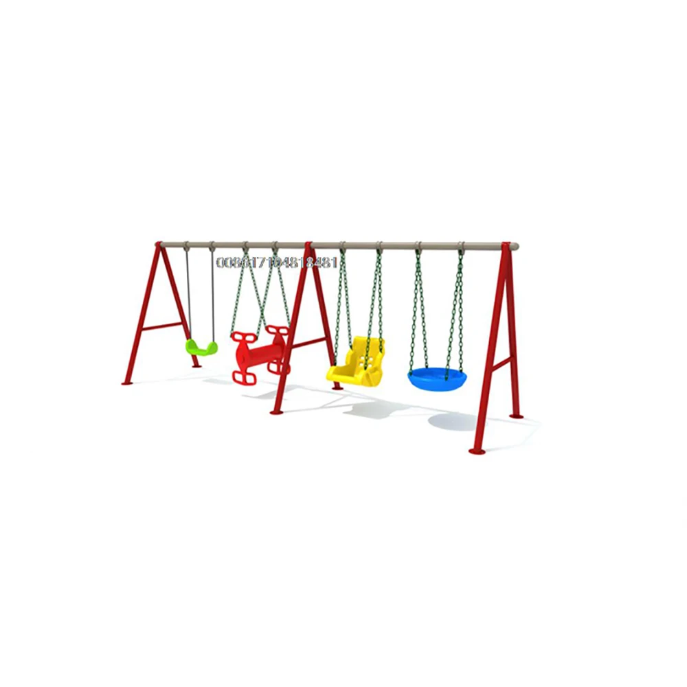 Most Popular Metal Frame Outdoor Playground Equipment Adult Plastic Swings