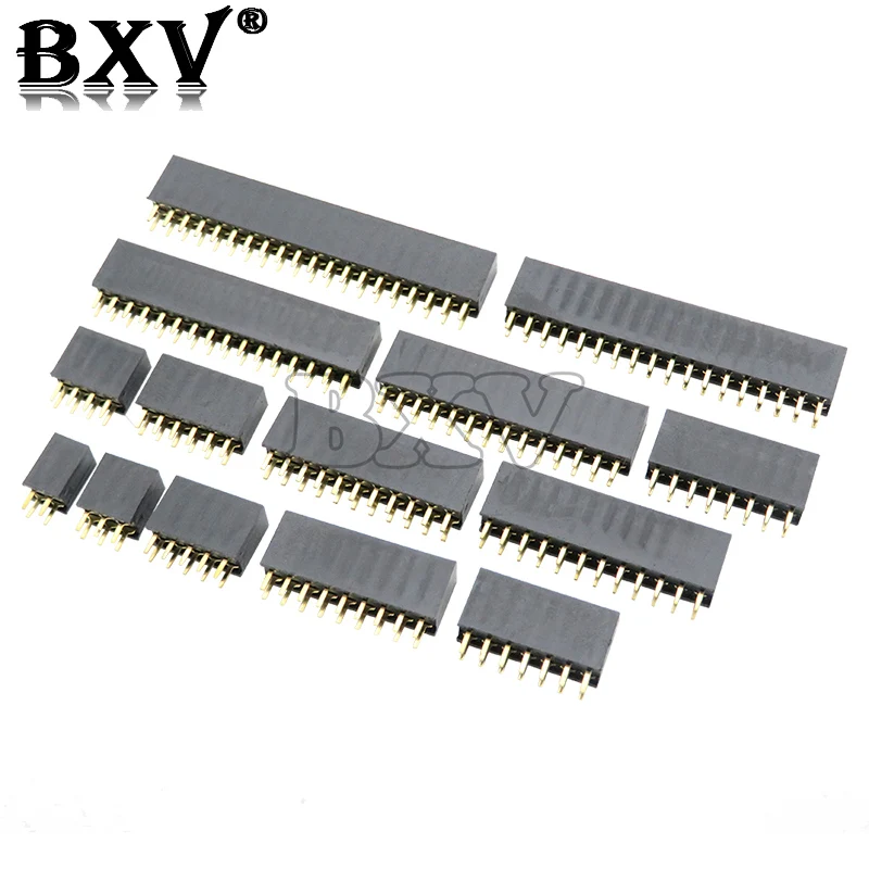 (10-100PCS) Double Row Pin Female Header Socket Pitch 2.54mm 2*2p 3PIN 4PIN 5PIN 6PIN 7PIN 8PIN 9PIN 20PIN Connector For Arduino image 5