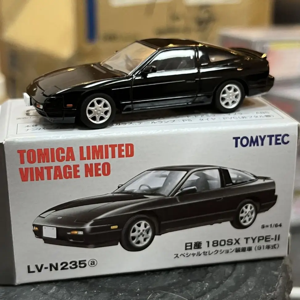 2108 Tomytec Tomica TLV 1/64 LV-N235a LV-N235b Nissan 180SX TYPE II Black White Die-cast alloy car model collection display gift