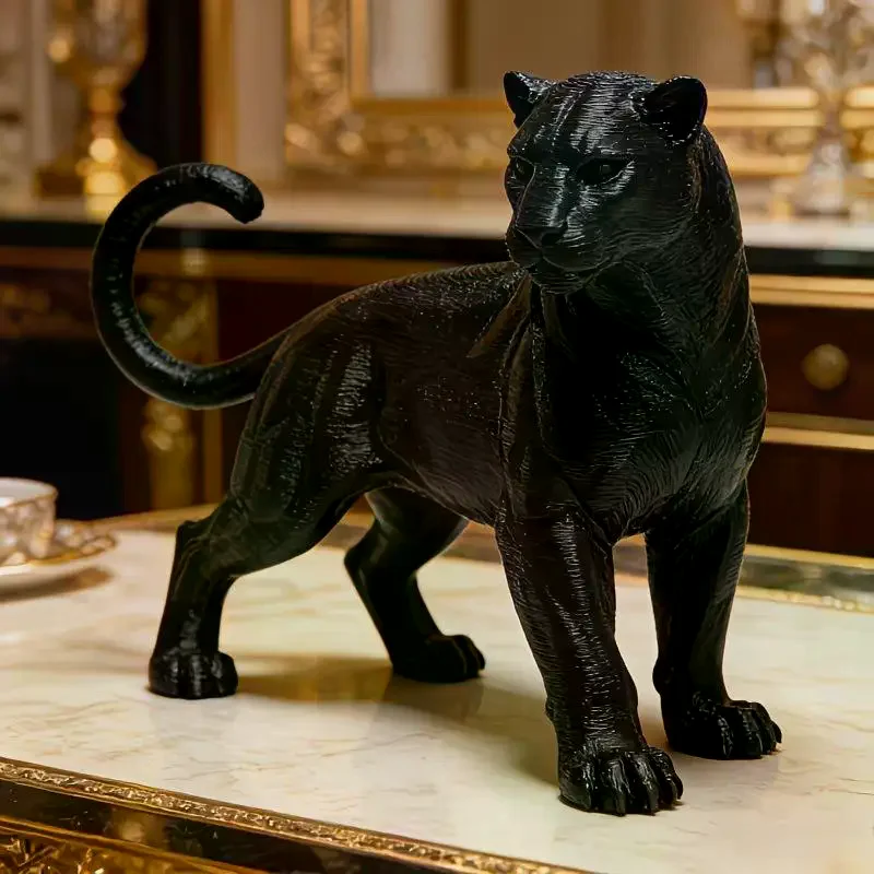 1 PCS 3D Printing Panther Statue For Desktop Decoration, Creative Gift, Car Dashboard Decoration, Home Decoration