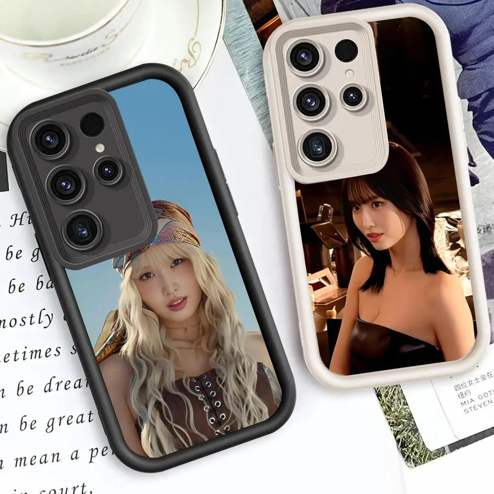 Cute T-Twice M-Momo MINISO Phone Case Eye Ladder For Samsung A13 12 33 5G S25 5G S25 24 20 23Plus Ultra5G