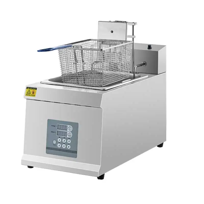 Commercial Desktop 17L Automatic Lifting Computer Fryer French Fry Machine Chicken Donut Fryer Restaurant Equipment