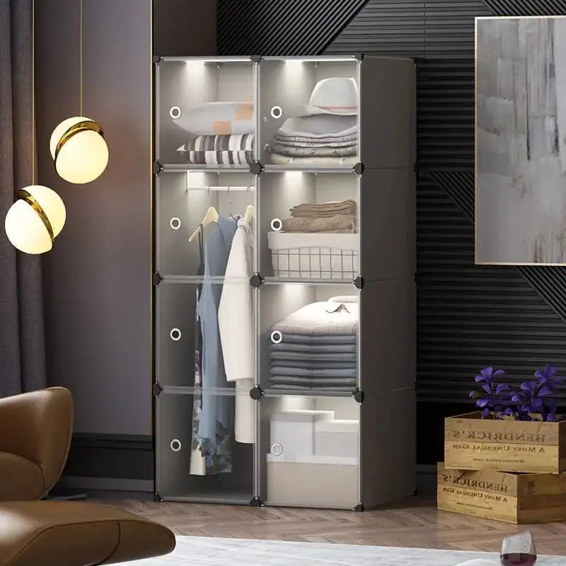 خزانة أطفال محمولة، وحدات صغيرة لتوفير المساحة، ملابس مفتوحة، منضدة، خزانة ملابس صغيرة، أثاث عصري