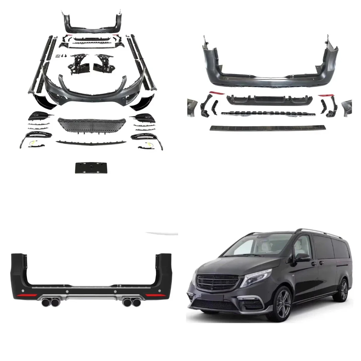 

BR Suitable For Vito V-Class W447 V250 V260 Car Upgrade And Modification, Luxury Classic Design Body Kit
