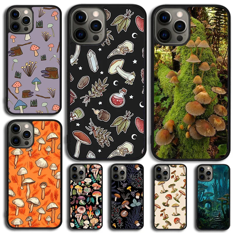 Pilzwald Handyhülle für iPhone 17 Air 16 15 Plus Max 14 13 12 11 Pro Max Cover Shell coque