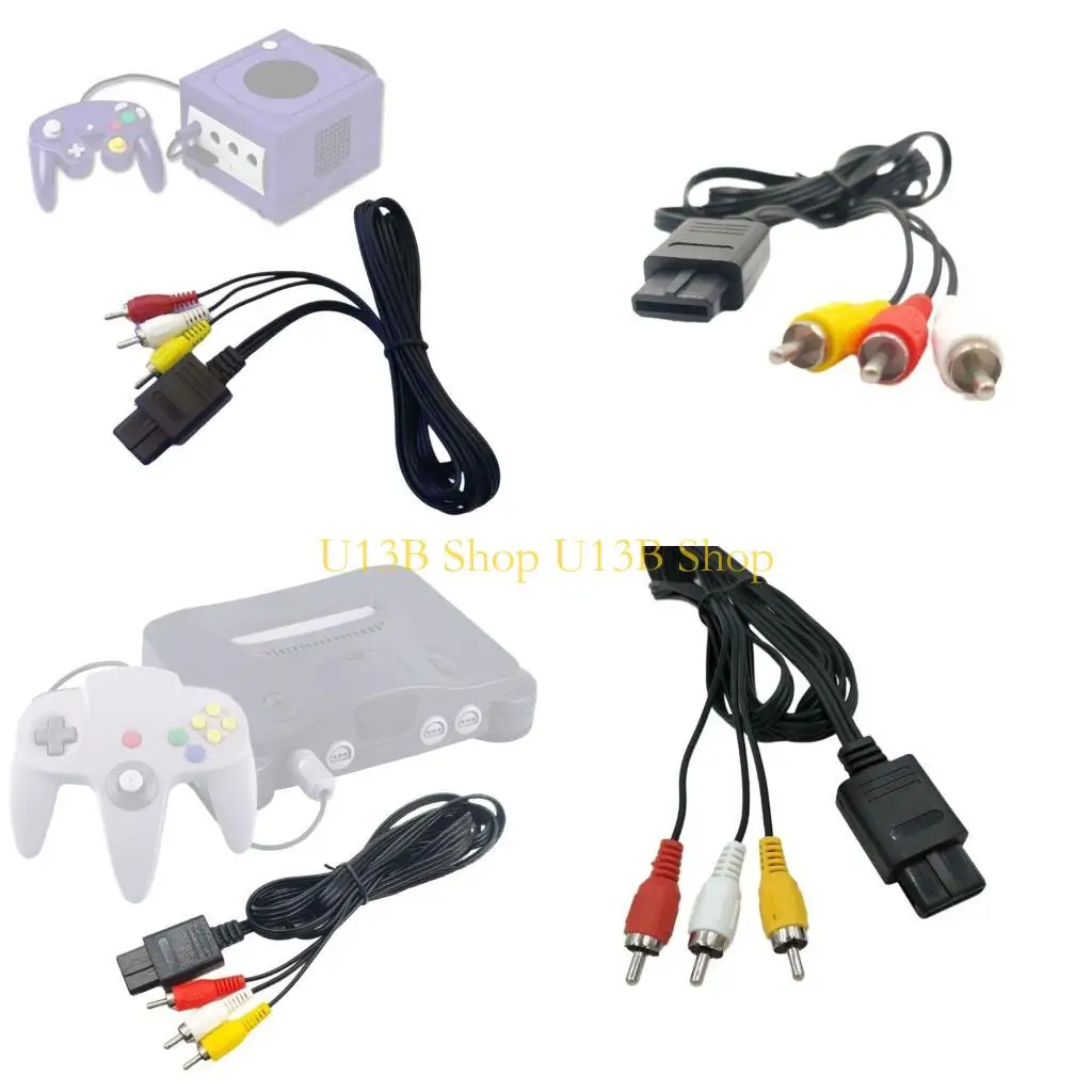 u13b-Игровые-консоли-Кабельные-вилки-и-играет-Шнур-видеозвука-180-см-для-игр-n64