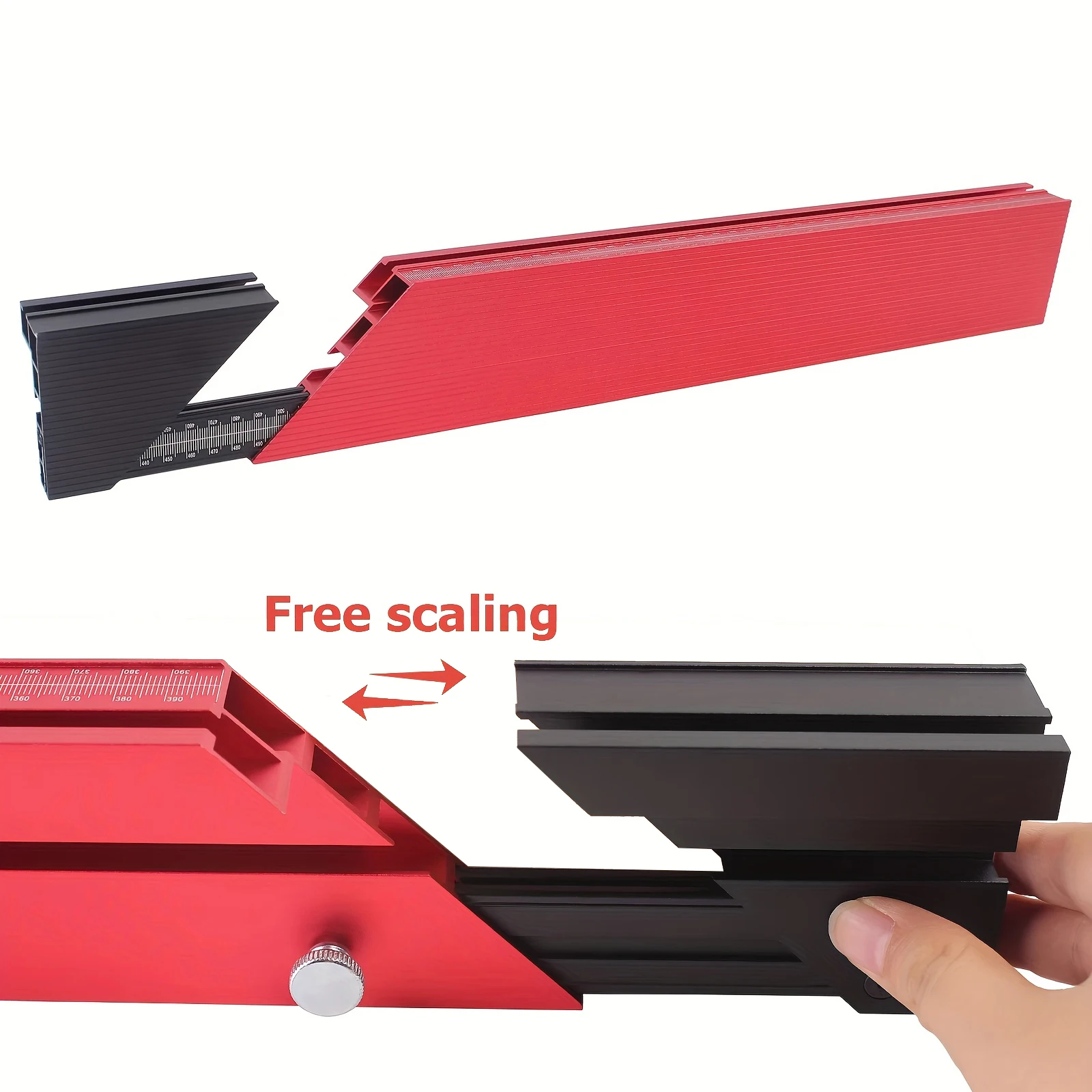 木工用75型伸縮式アルミプロファイルルーターフェンス（メートル法スケール付き）45度斜めカットtトラックテーブルソーフェンス