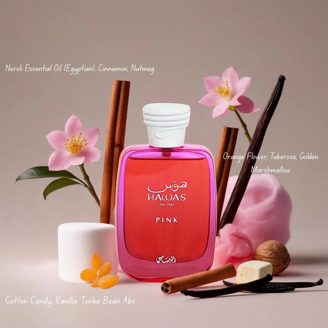 Rasasi Hawas Pink for Her Eau De Parfum 3.4oz / 100ml – عطر سويت فلورال فروتي يدوم طويلاً، هدية فاخرة أنيقة #3