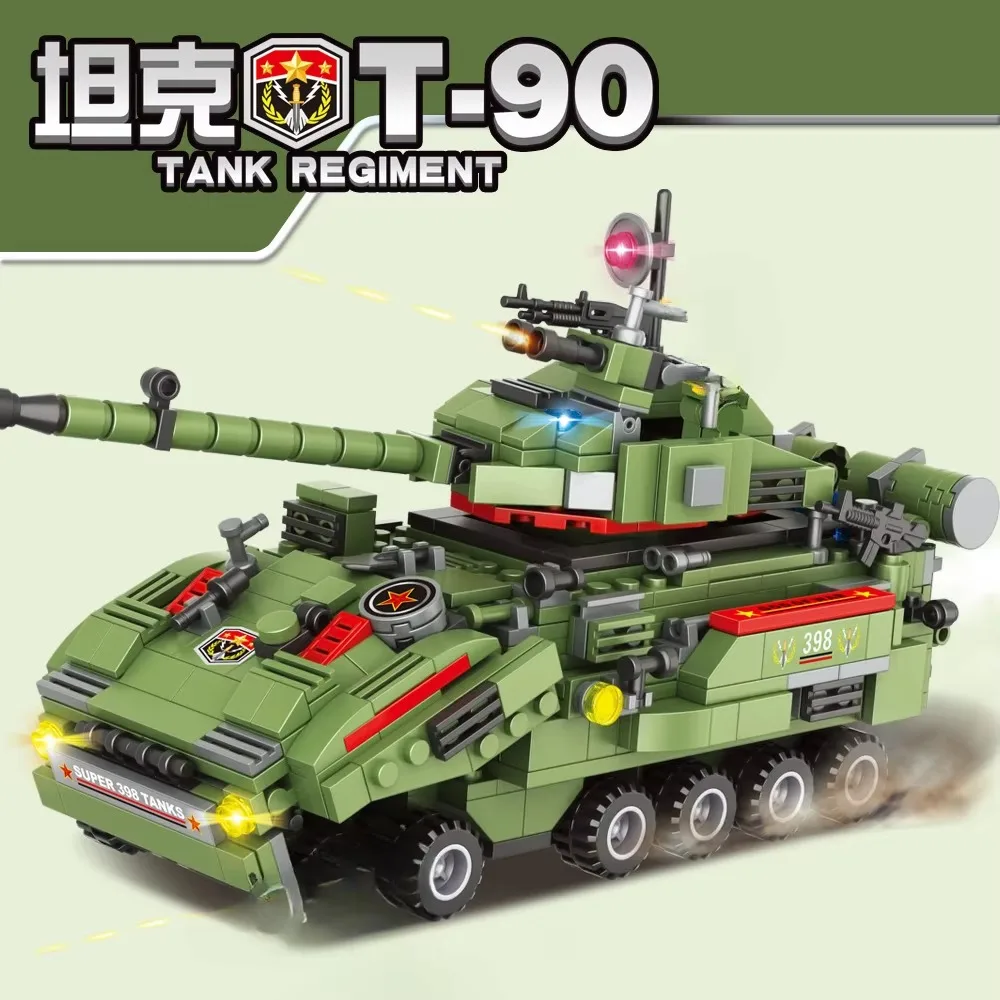 T90 Militare Carro Armato di Battaglia Building Blocks Classico Modello di Carro Armato della Seconda Guerra Mondiale Mattoni Giocattolo di Montaggio per Ragazzi Bambini Regali per Adulti