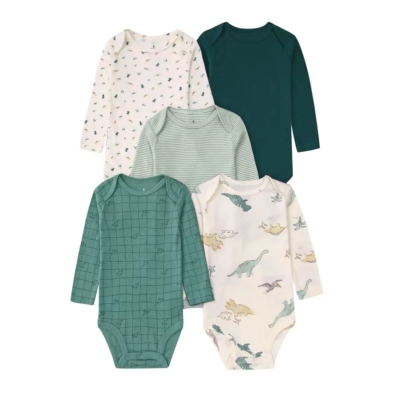 4/5 Pcs Baby Bodysuit Set for Newborns Cotton Romper Boys 0-24M Soft Long Sleeve Infant Daily Outfit Toddler Clothes