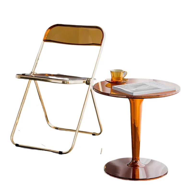 

Acrylic edge table, Nordic simple creative fashion corner table, modern small round table