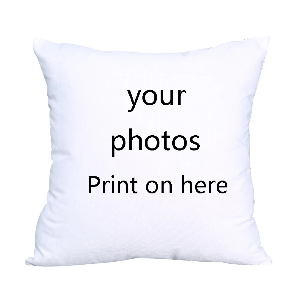 Op maat gemaakt kussenhoesontwerp Decoratieve kussens Print Huisdier Bruiloft Persoonlijke levenfoto's Cadeau Polyester Vierkant bedrukt Almofa