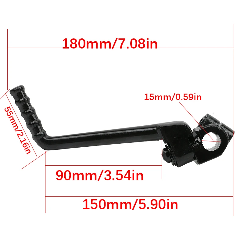 15 مللي متر دراجة نارية ركلة بداية كاتب رافعة ل KTM 50CC 02-08 Jr MiniSR SX محرك كاتب رافعة كاتب الذراع