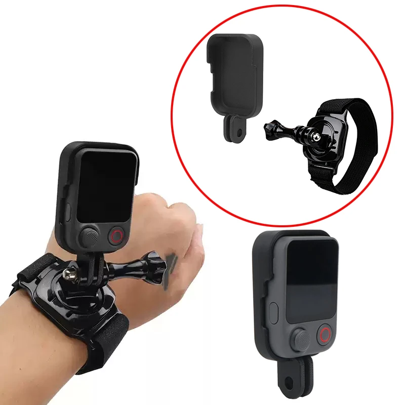 For DJI Pocket 4P Camera FrameTap Remote Control Mount Viewfinder Fixing Base w GoPro-Style 2-Prong Adapter Wrist Strap Optional