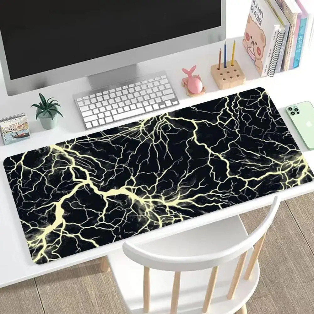 

Thunder and lightning Mouse Pad Large Mouse Pad & Computer Game Mouse Mat (35.4x15.7IN/31.5X15.7IN Map) (90 x40/80x40cm Map)