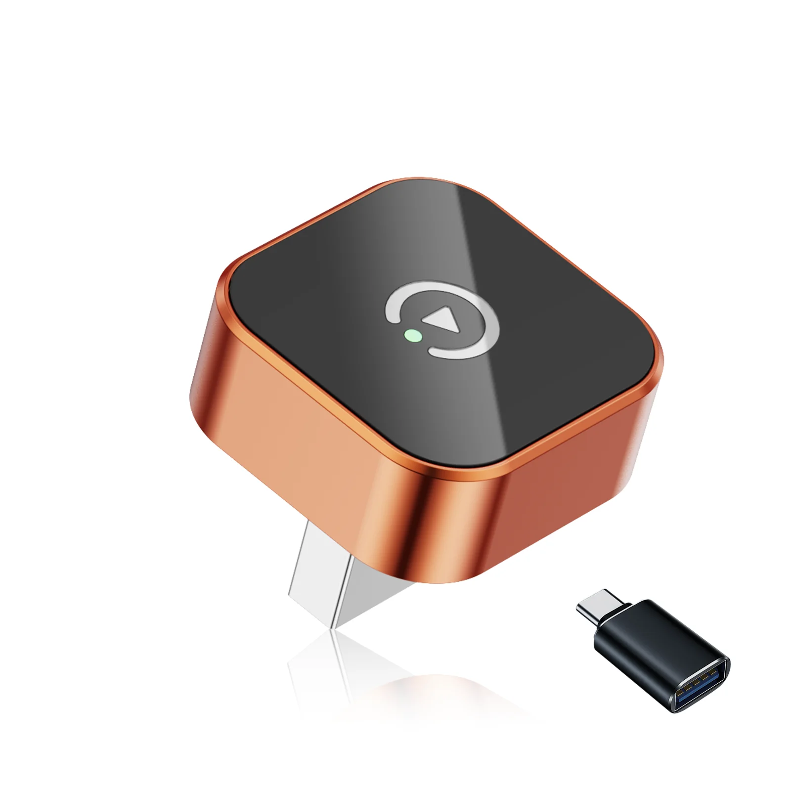 2 IN 1 Wireless CarPlay & Android Auto Dongle Fast Auto-Connect Compact Plug & Play for iPhone Android, USB A/USB-C No Delay A